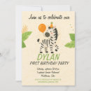 Search for striped zebra invitations For kids