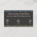 Search for cross stitch business cards Embroidery