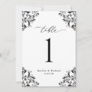 Search for black and white table cards Classic