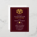 Search for burgundy masquerade party invitations For her