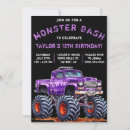 Search for monster bash birthday invitations Purple