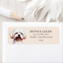 Search for maltese dog return address labels Modern