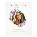 Search for funeral flower posters Celebration of life