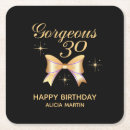 Search for 30th birthday coasters Modern typography