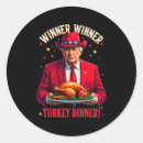 Search for turkey dinner stickers Santa claus