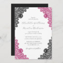 Search for black and fuchsia wedding invitations Lace
