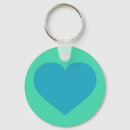 Search for turquoise rounded key rings Heart