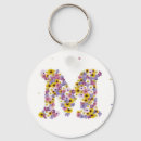 Search for letter m key rings Floral