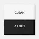 Search for clean and dirty dishwasher sign magnets Black