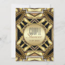 Search for gold couples shower invitations Gold and black