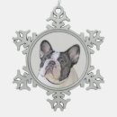 Search for black french bulldog christmas tree decorations Black and white
