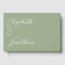 Search for green white wedding guest books Minimalist