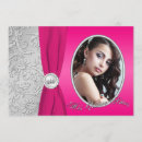 Search for pink and silver quinceanera invitations 15th