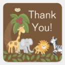 Search for jungle animal baby shower stickers Monkey
