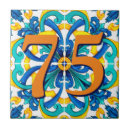Search for house numbers tiles Blue