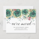 Search for cactus moving announcement cards Greenery