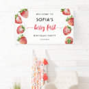Search for berry first birthday banners Watercolor