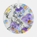 Search for violet flower christmas tree decorations Abstract