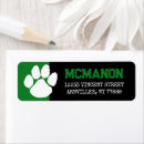 Search for pawprint return address labels Green