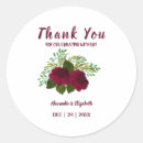 Search for red flower wedding stickers Bride and groom
