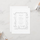 Search for silver floral border invitations Modern