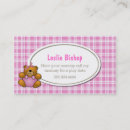 Search for teddy bear business cards Pink