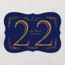 Search for 22nd birthday invitations Gold