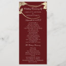 Search for order of events wedding programmes Burgundy