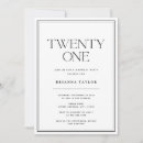 Search for stylish 21st birthday invitations Contemporary