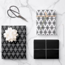 Search for black and white damask wrapping paper Birthday