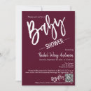 Search for burgundy baby shower invitations Simple