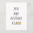 Search for funny getting old birthday cards Typography