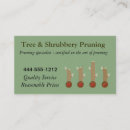 Search for pruning business cards Landscape