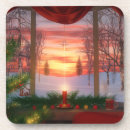 Search for christmas cork coasters Red