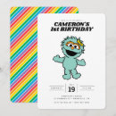 Search for sesame street birthday invitations Cheerful party design