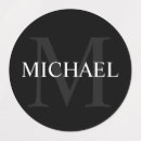 Search for circular monogram stickers Elegant