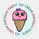 Search for pastel ice cream stickers Birthday party