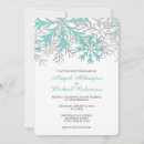 Search for teal blue and silver wedding invitations Grey