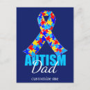 Search for autism postcards Blue