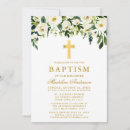 Search for greenery gold cross christening invitations Christian