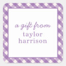 Search for purple gingham stickers Plaid