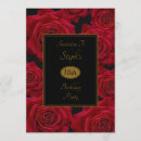 Search for red roses 18th birthday invitations Black