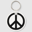 Search for peace symbol key rings Black