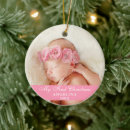 Search for baby girl 1st christmas tree decorations Pink