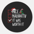Search for santas nice list stickers Funny christmas
