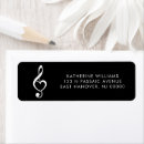 Search for music note return address labels Musician