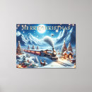 Search for christmas train art Winter wonderland