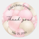 Search for hot pink baby shower stickers Thank you