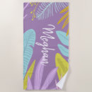 Search for tropical beach towels Leaves