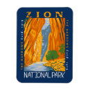 Search for zion national park magnets Retro vintage travel